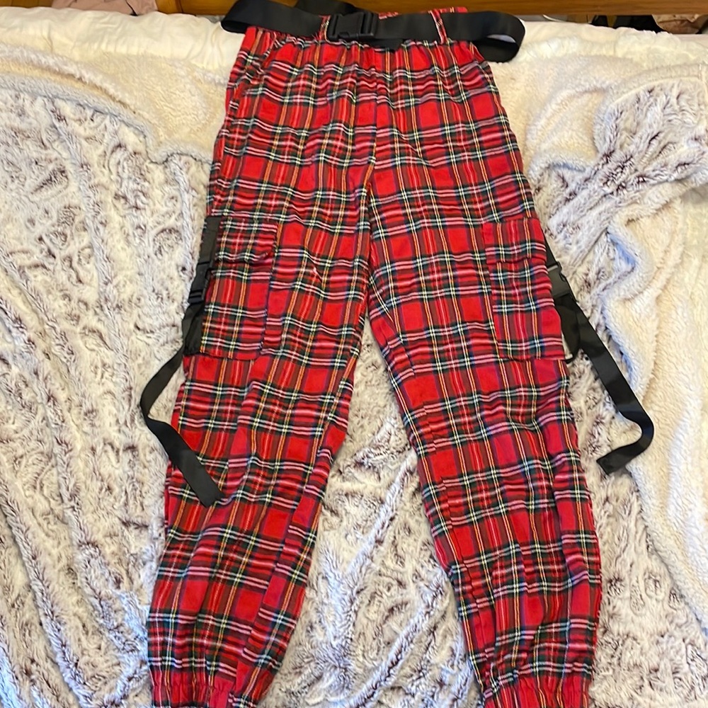 Plaid Cargo Pants